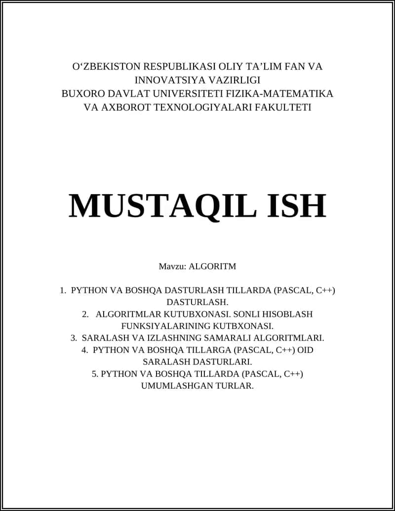 ALGORITM 1