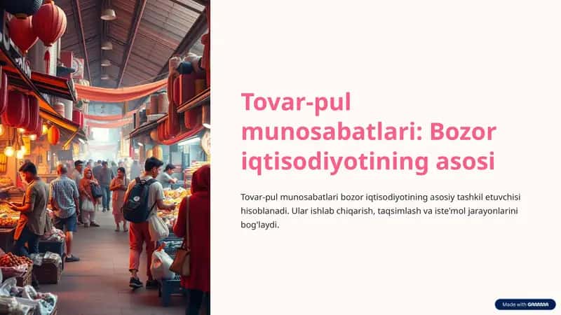 Tovar-pul munosabatlari 1