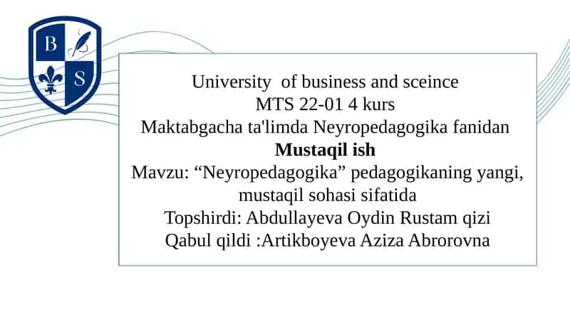“Neyropedagogika” pedagogikaning yangi, mustaqil sohasi sifatida 1