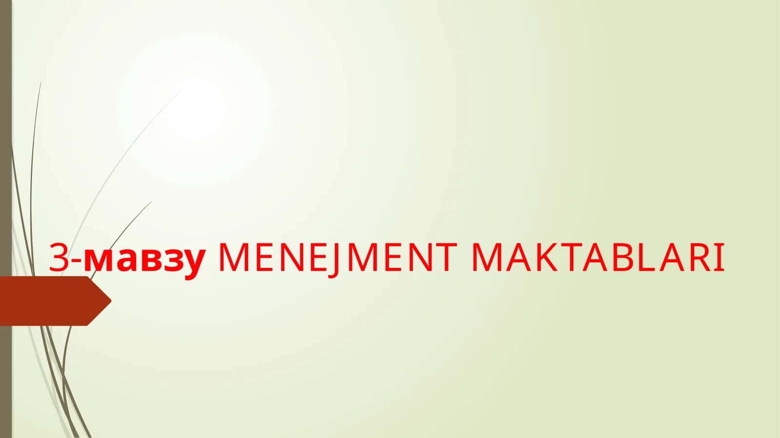 MENEJMENT MAKTABLARI 1