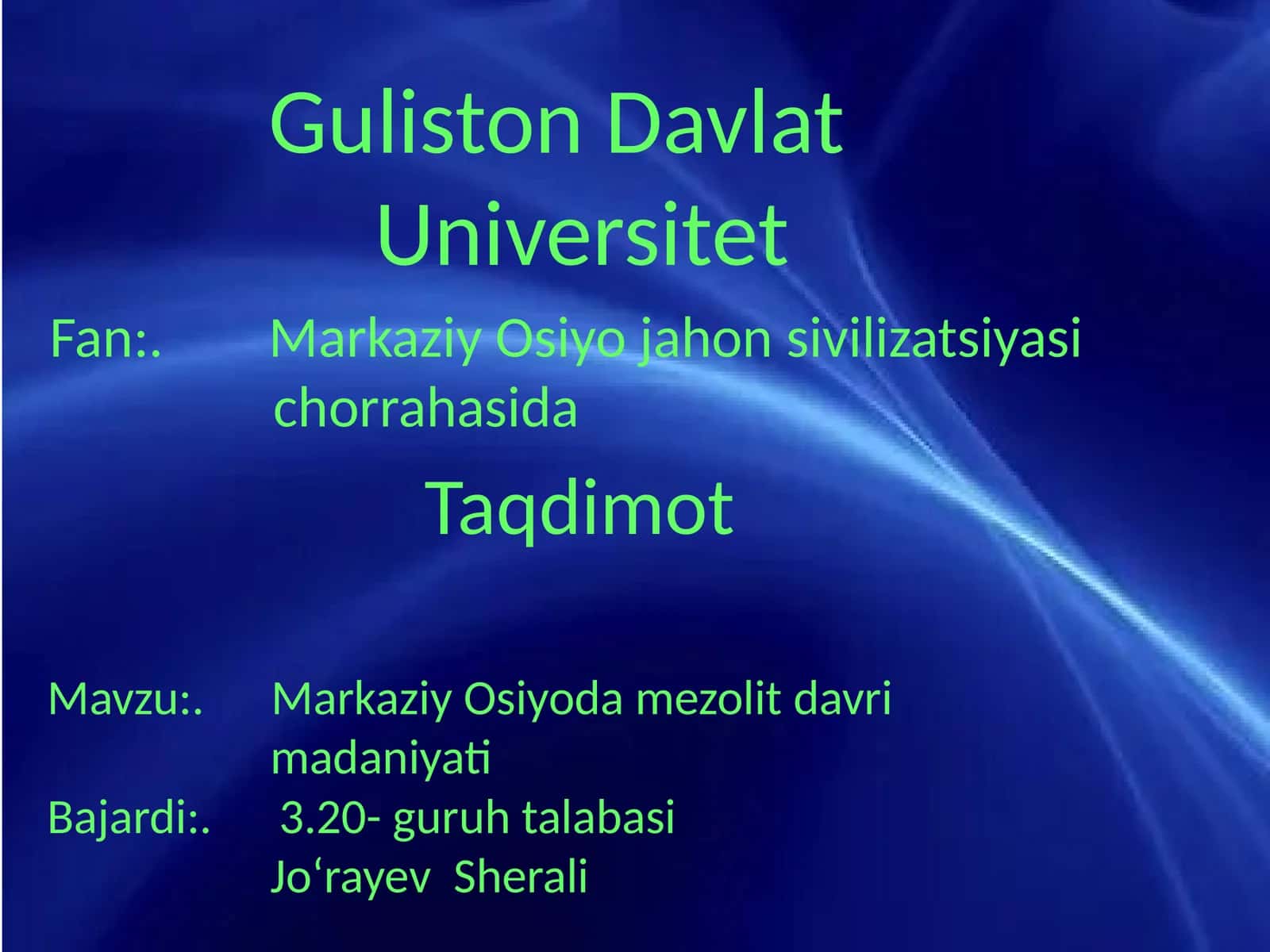 Markaziy Osiyoda mezolit davri madaniyati 1