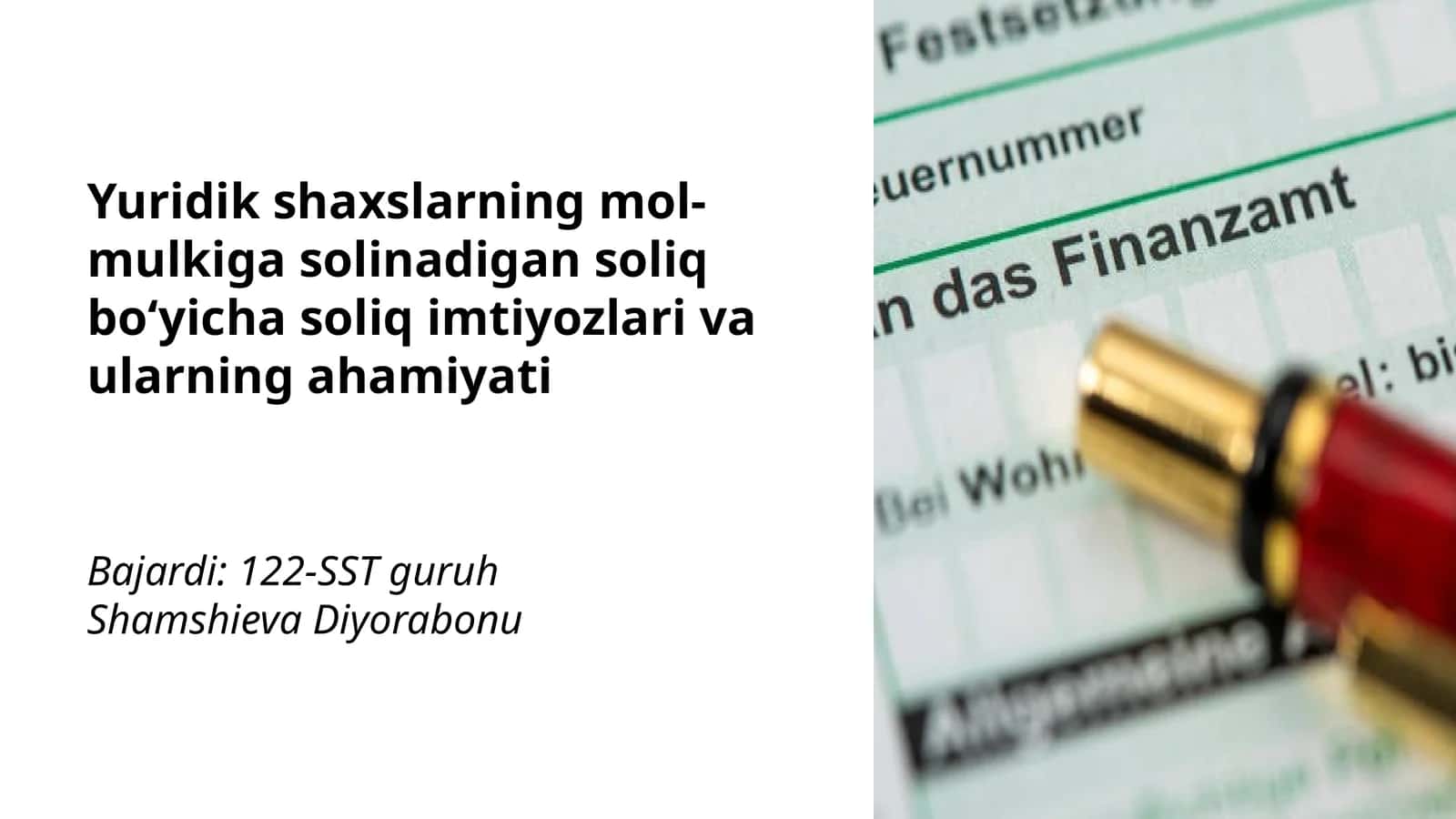 Soliq imtiyozlari va ularning ahamiyati 1