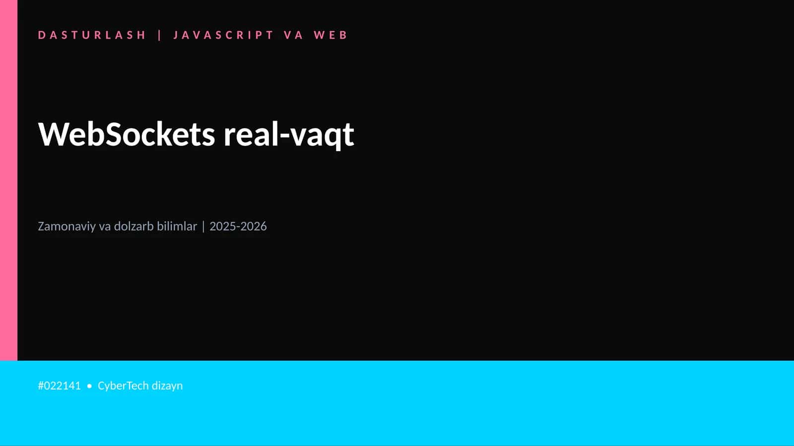 DASTURLASH | JAVASCRIPT VA WEB 1