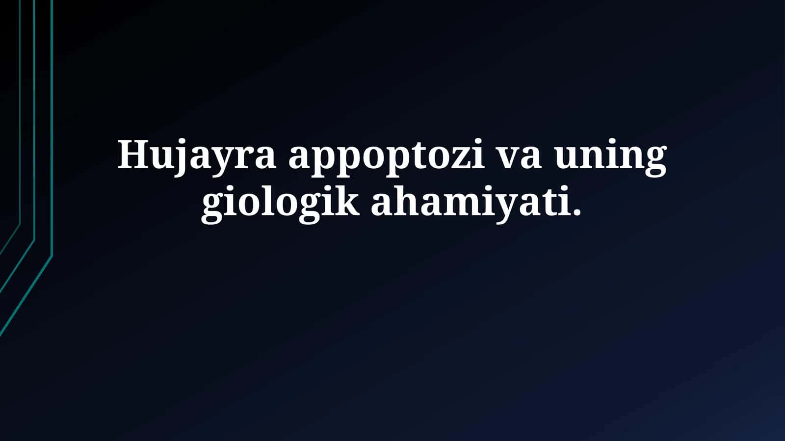 Apoptosis: Ta'rif, Xususiyatlar va Mexanizmlar 1