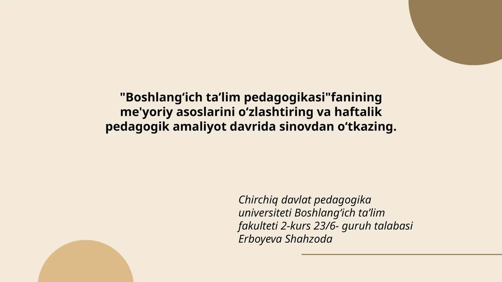 Boshlangʻich taʼlim pedagogikasi 1