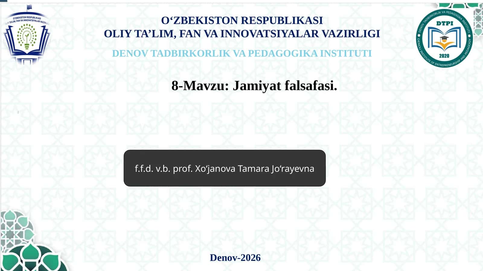 Jamiyatfalsafasi 1