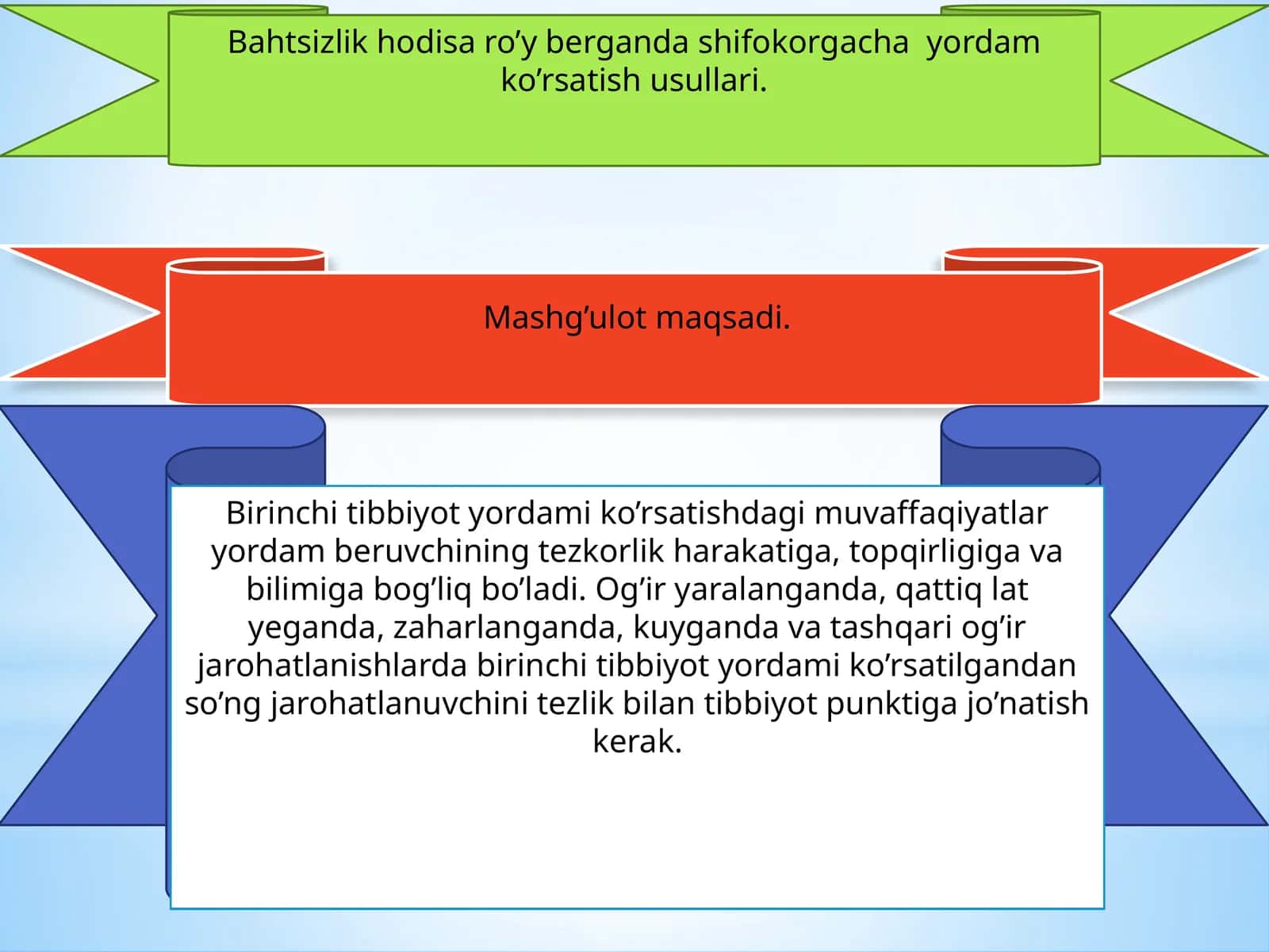 Birinchi tibbiyot yordami 1