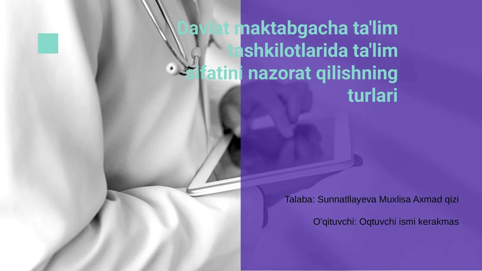 Davlat maktabgacha ta'lim tashkilotlarida ta'lim sifatini nazorat qilishning turlari 1