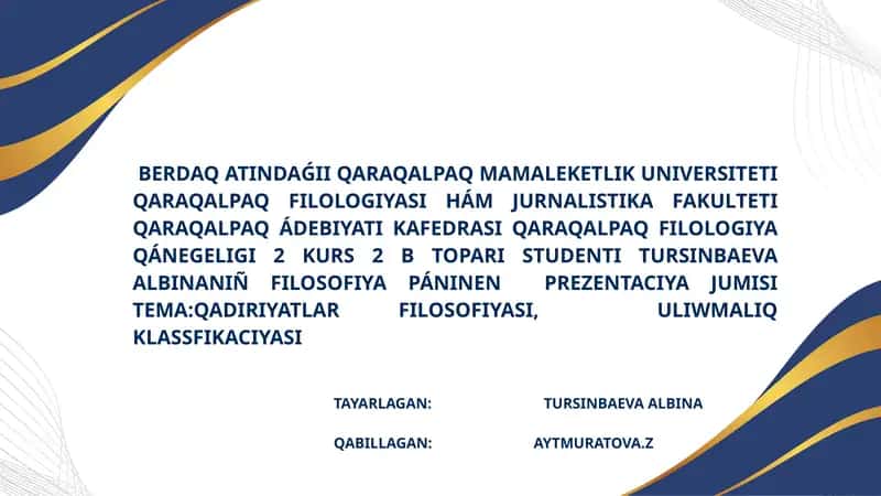 QÁDIRIYATLAR FILOSOFIYASI 1