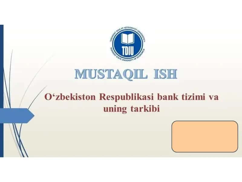 O'zbekiston Respublikasi Bank tizimi 1
