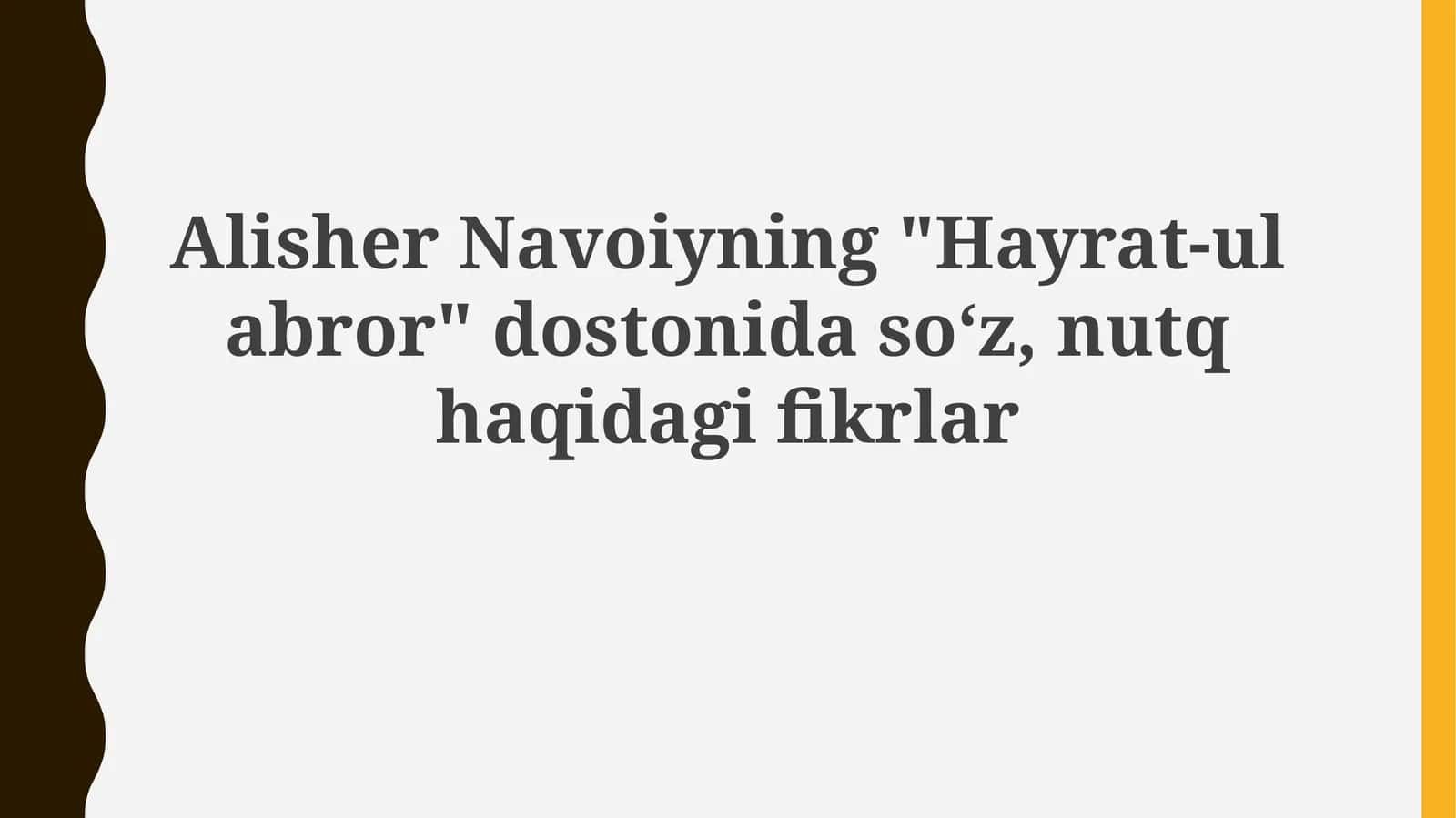 Hayrat-ul Abror 1