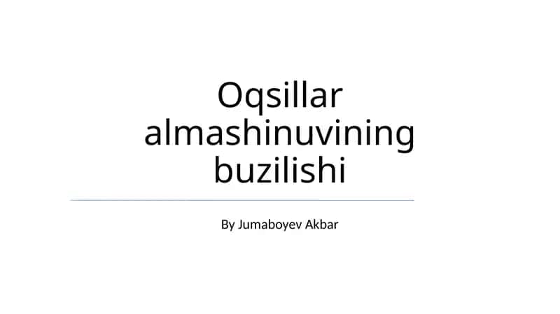 Oqsillar almashinuvining buzilishi 1
