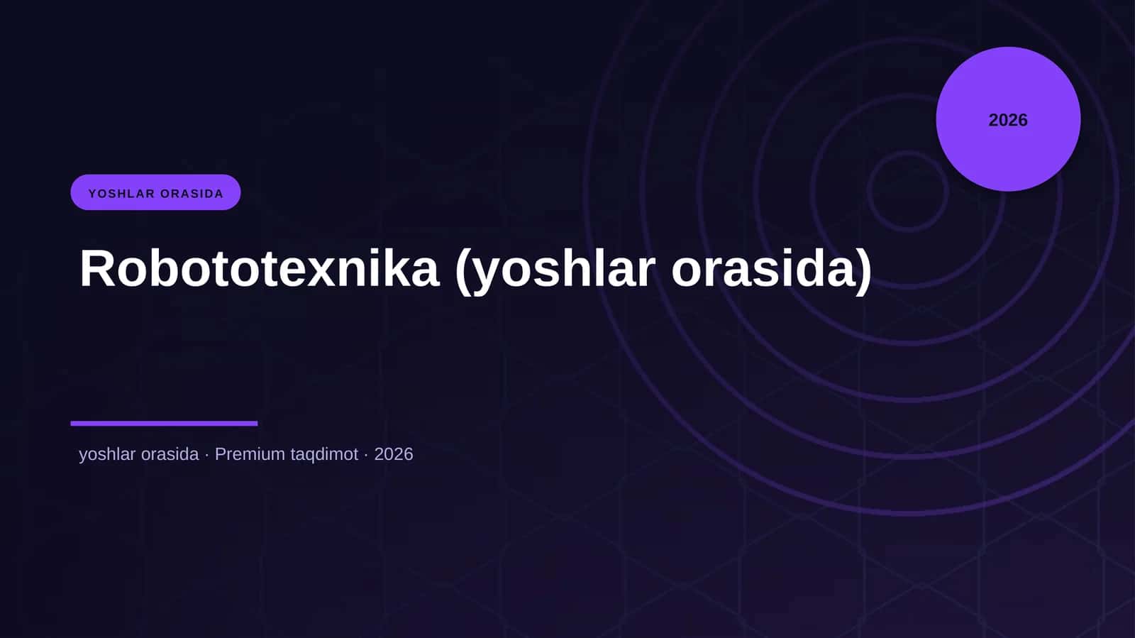 Robototexnika (yoshlar orasida) 1