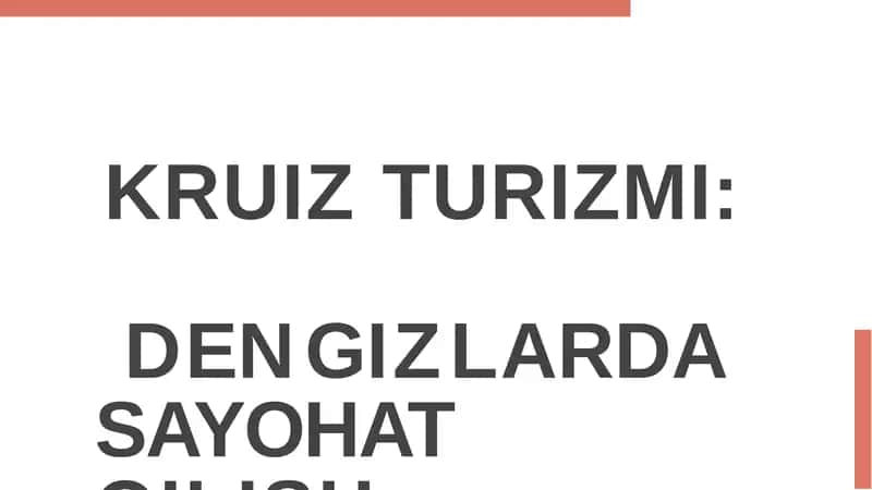 KRUIZ TURIZMI DENGIZLARDA 1
