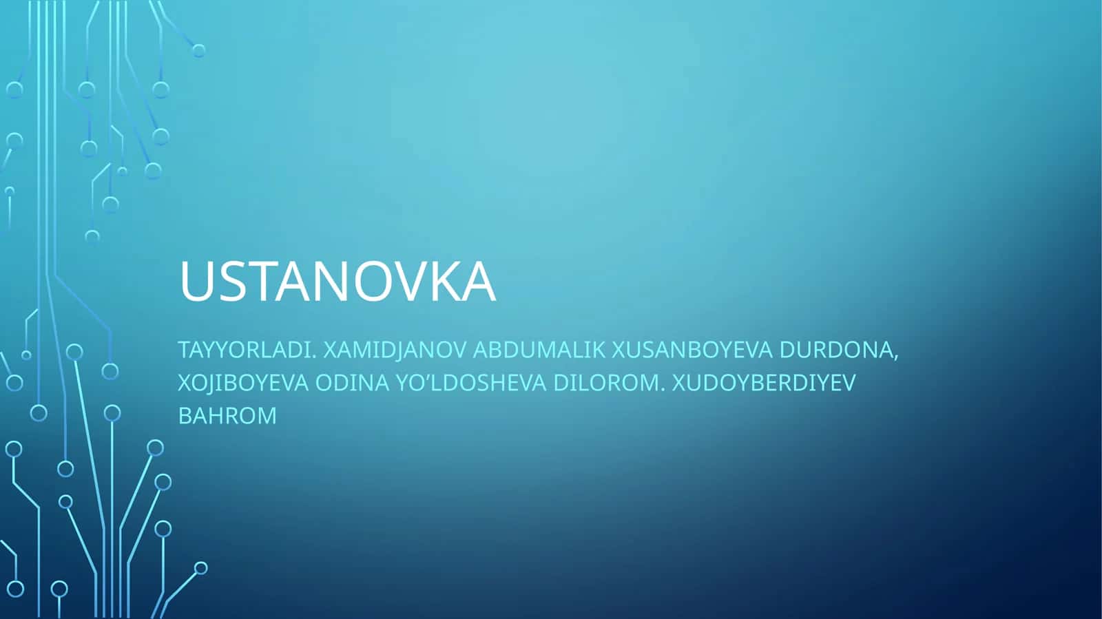 PSIXOLOGIK USTANOVKA 1