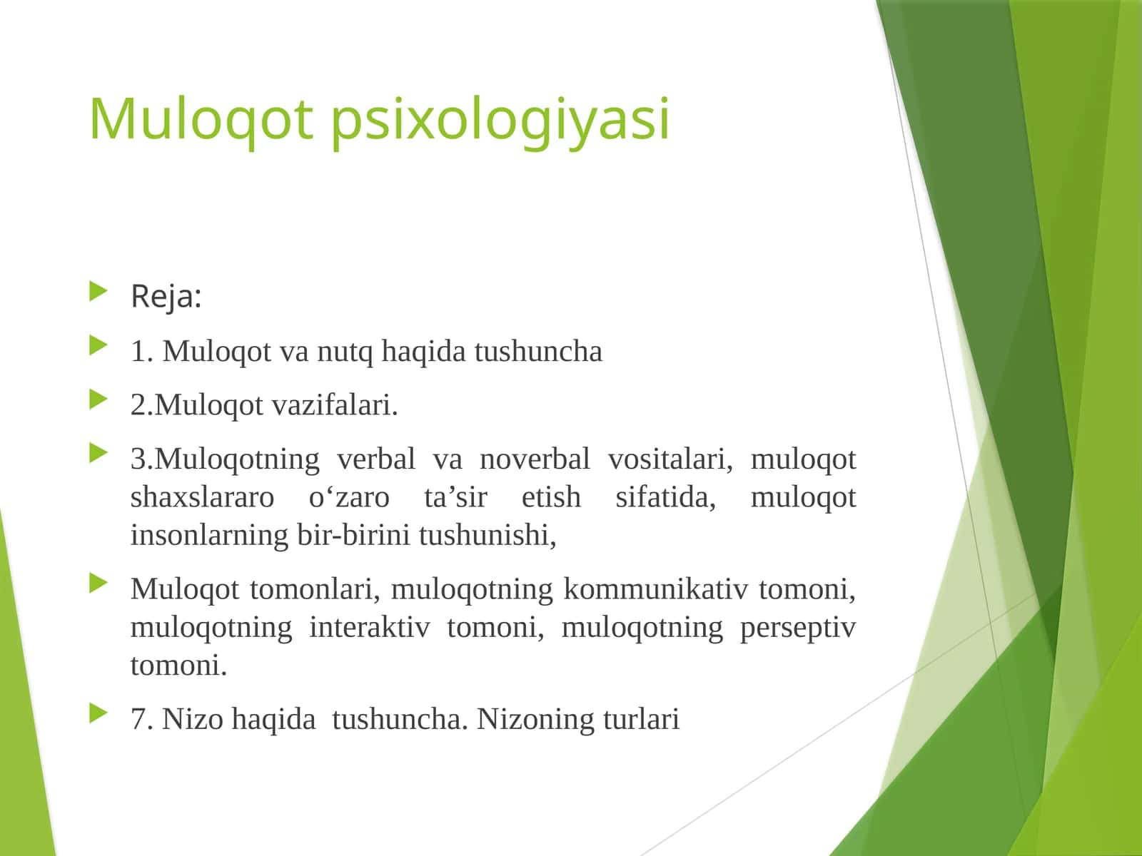Muloqot psixologiyasi 1