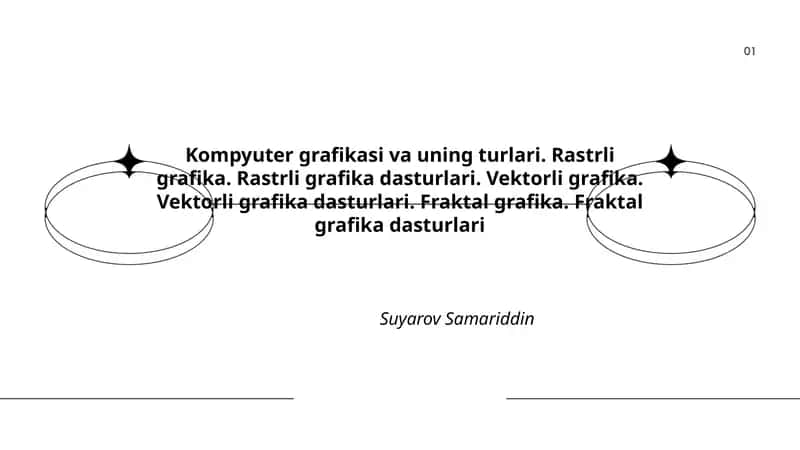 Kompyuter grafikasi va uning turlari 1