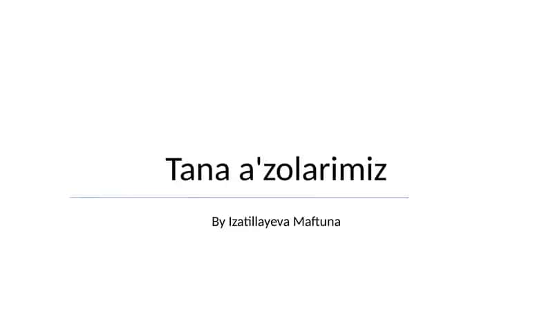 Tana a'zolarimiz 1