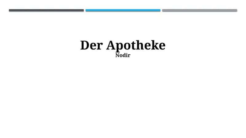 Der Apotheke 1