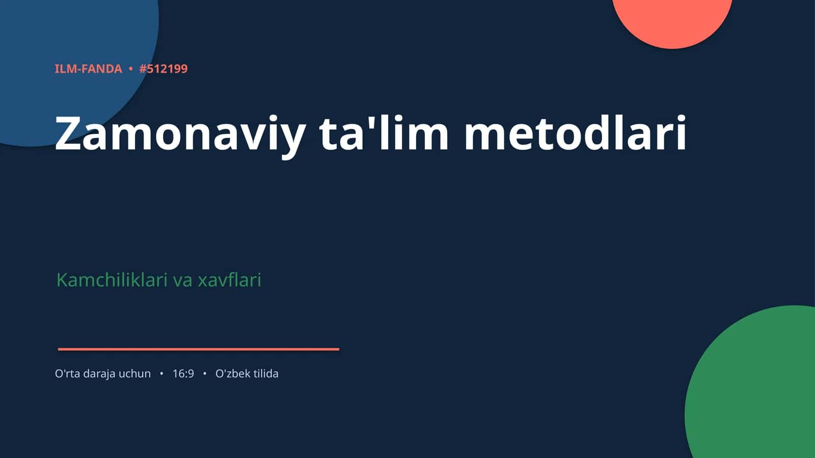 Zamonaviy ta'lim metodlari 1