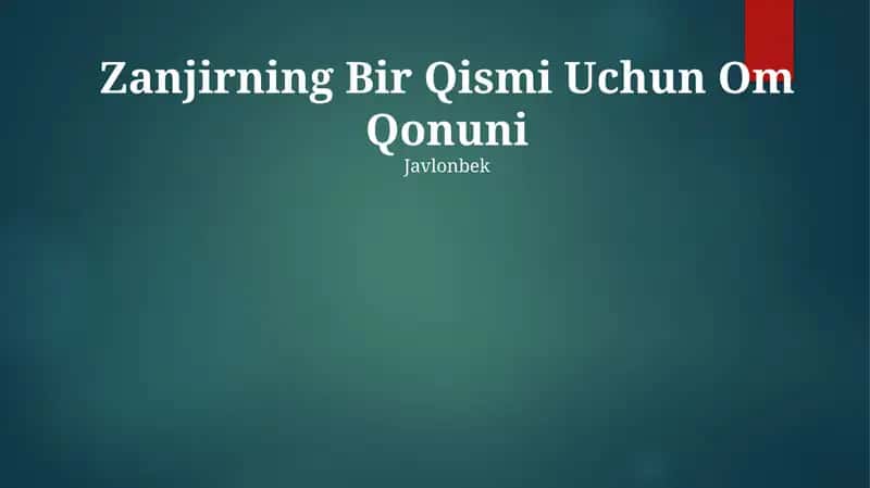 Om Qonuni 1