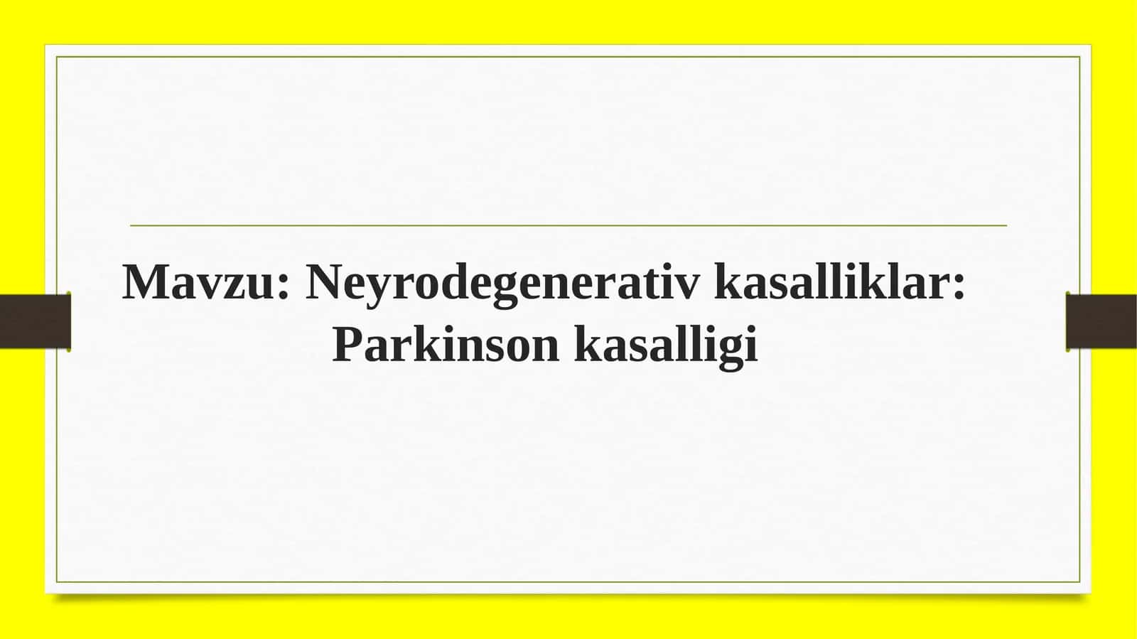 Parkinson kasalligi 1