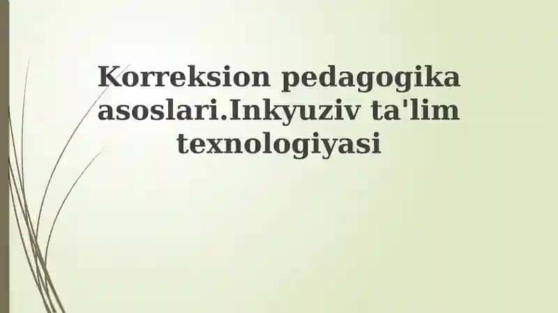 Axloq tuzatish pedagogikasining asoslari