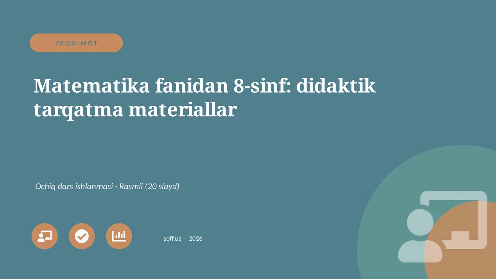 Matematika fanidan 8-sinf: didaktik tarqatma materiallar 1