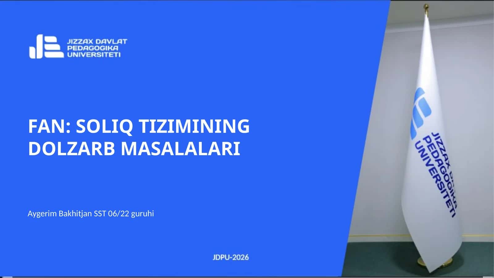 SOLIQ TIZIMI QURILISHI TAMOYILLARI 1
