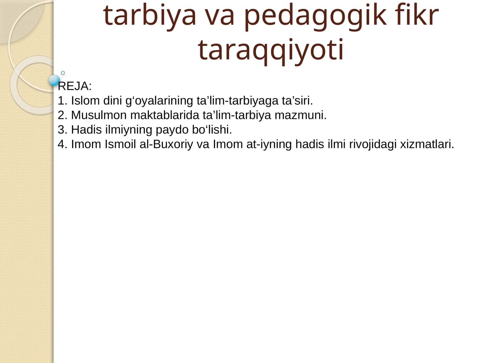 Ta'lim Va Tarbiya Tarixi 1