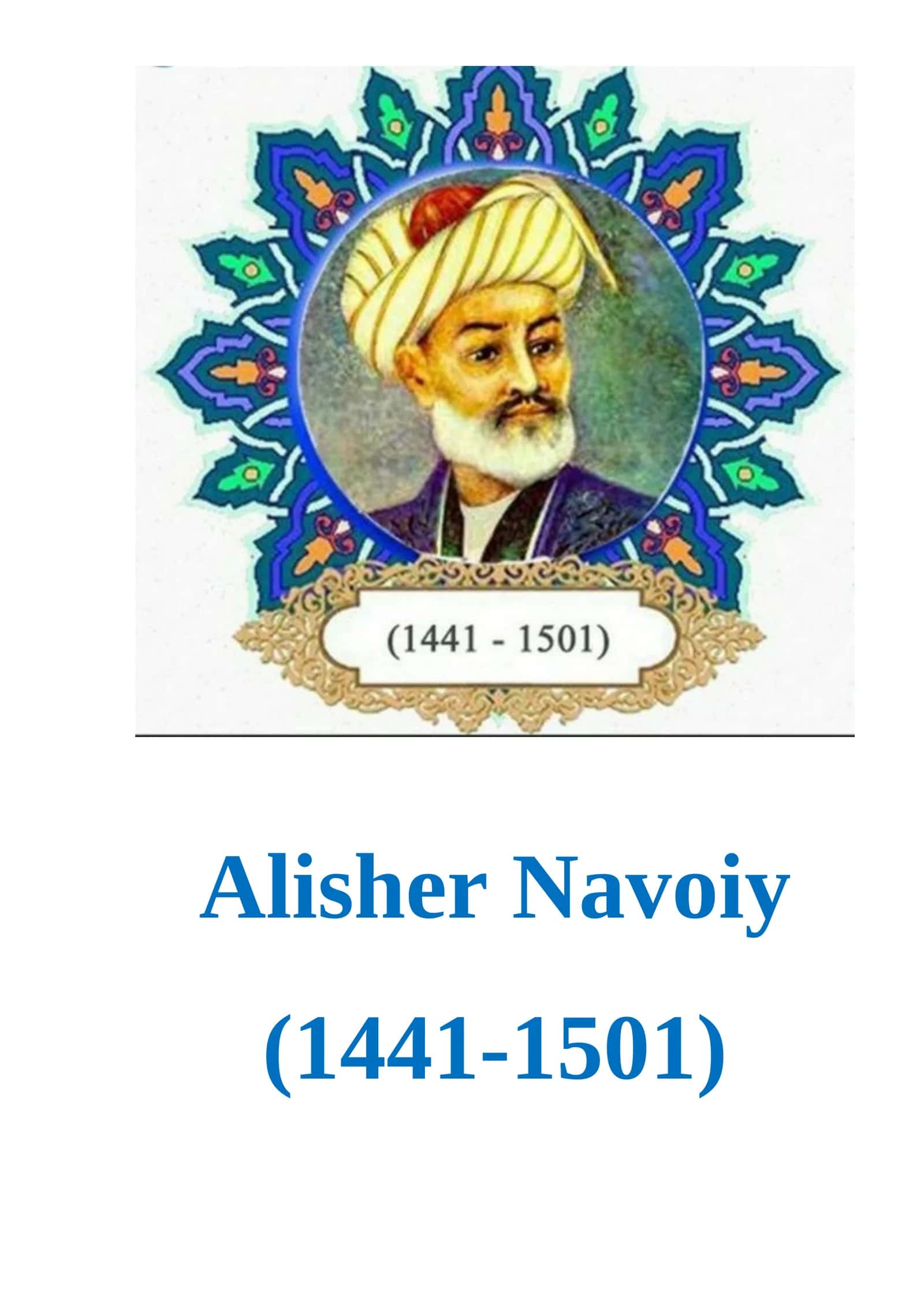 Alisher Navoiy (1441-1501) 1