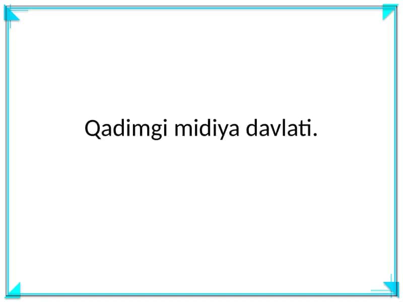 Qadimgi midiya davlati 1