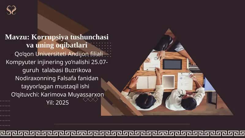 Korrupsiya bo`yicha malumot 1