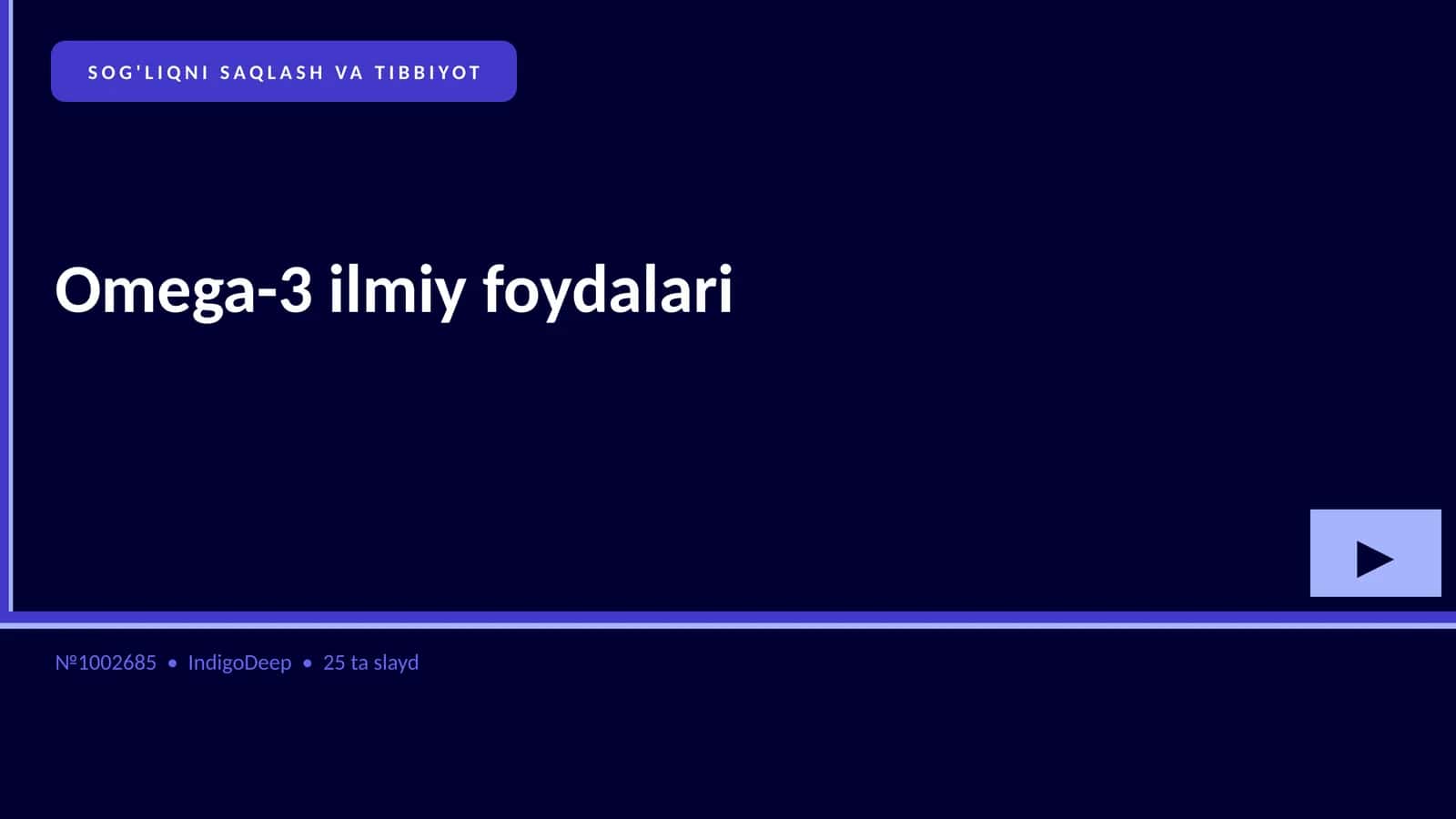 Omega-3 ilmiy foydalari 1