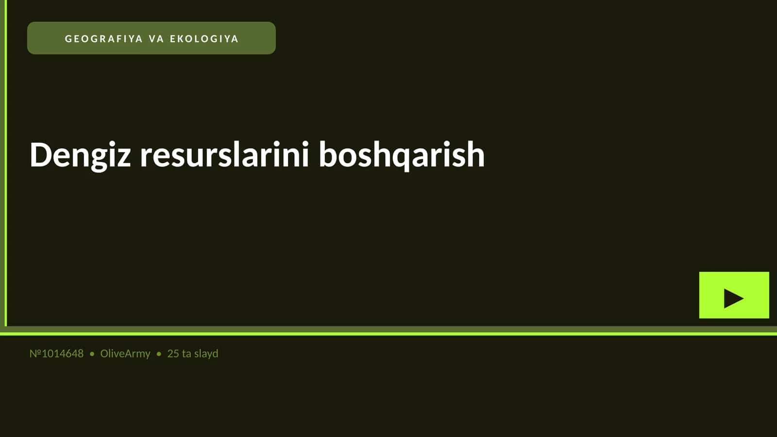 GEOGRAFIYA VA EKOLOGIYA 1