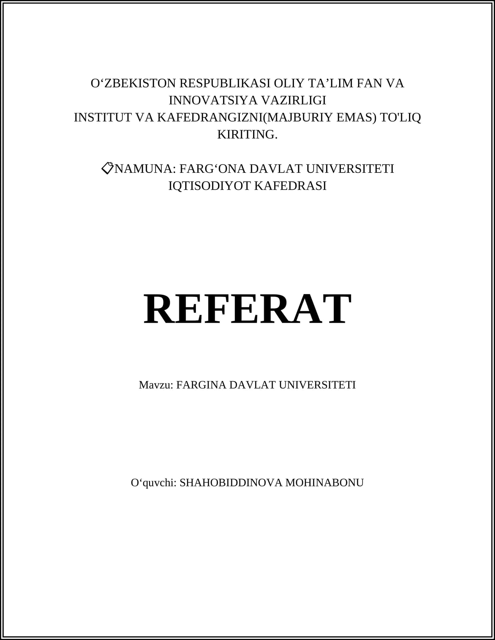 FARGINA DAVLAT UNIVERSITETI 1