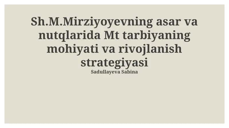 Xalq Birligi va Vatanparvarlik Ruhida Tarbiya 1