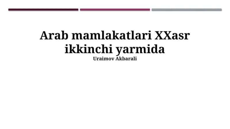Neft inqilobi va iqtisodiy o'zgarishlar 1