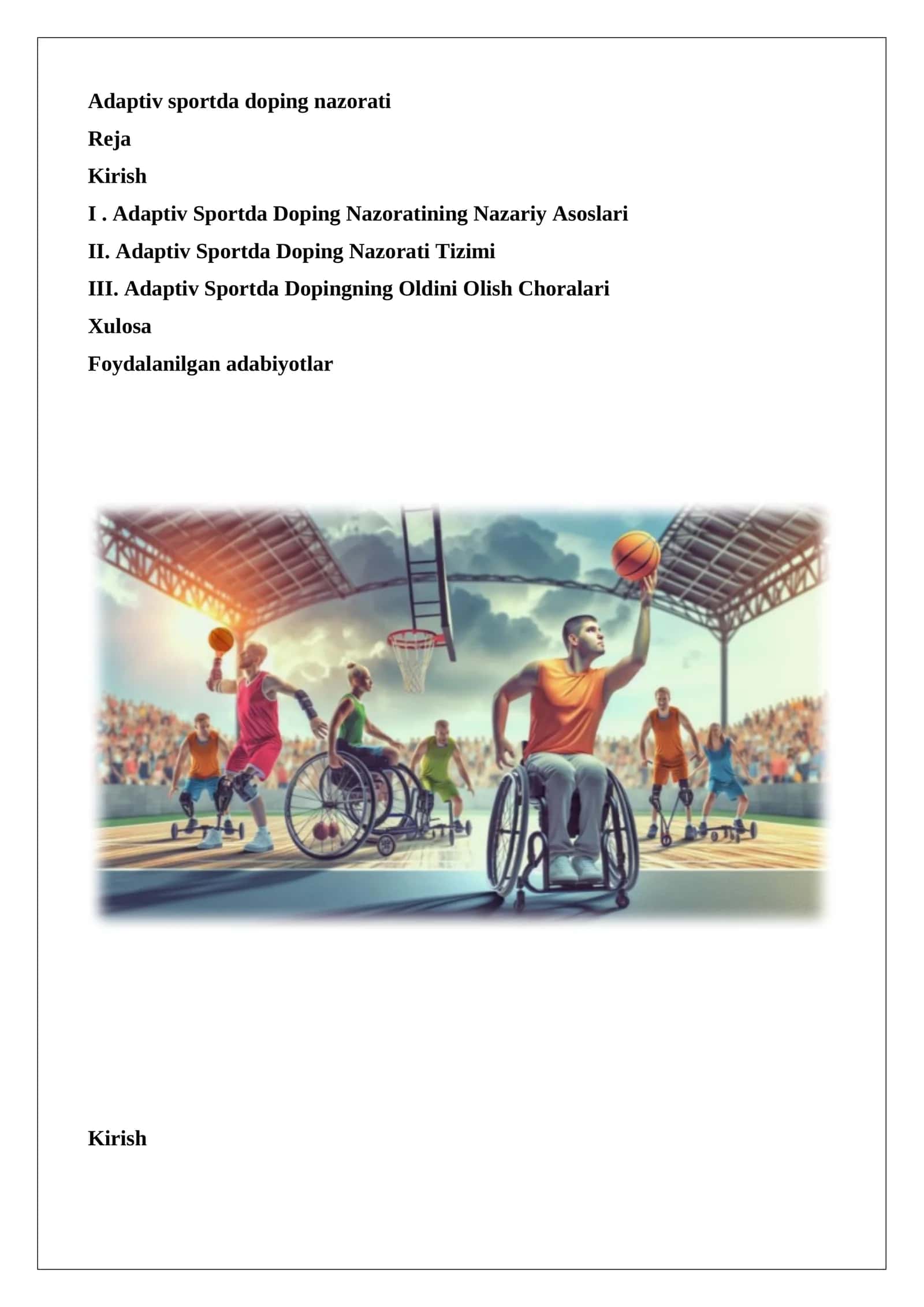 Adaptiv sportda doping nazorati 1