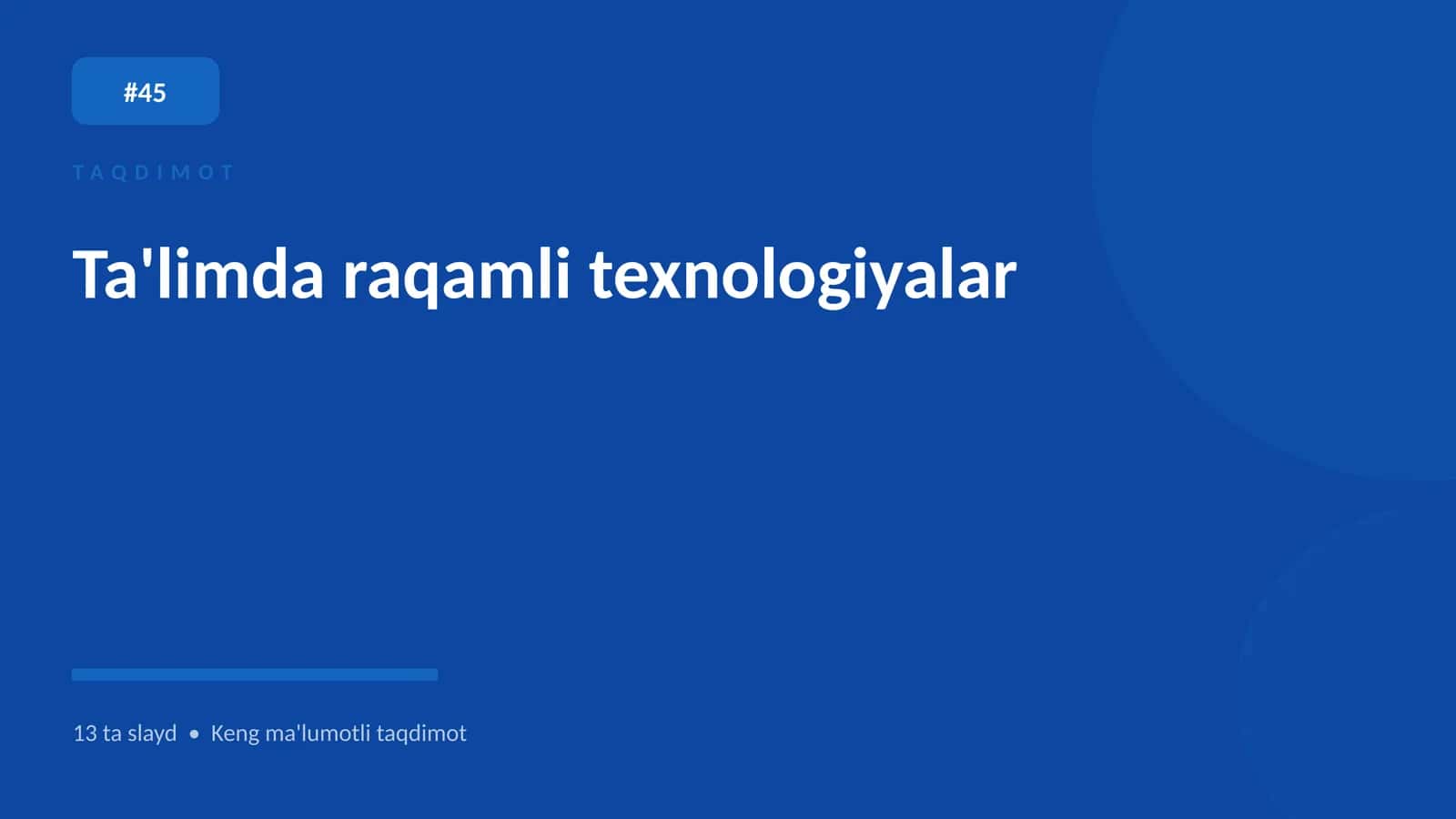 Ta'limda raqamli texnologiyalar 1