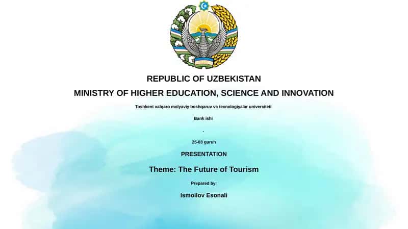 The Future of Tourism 1