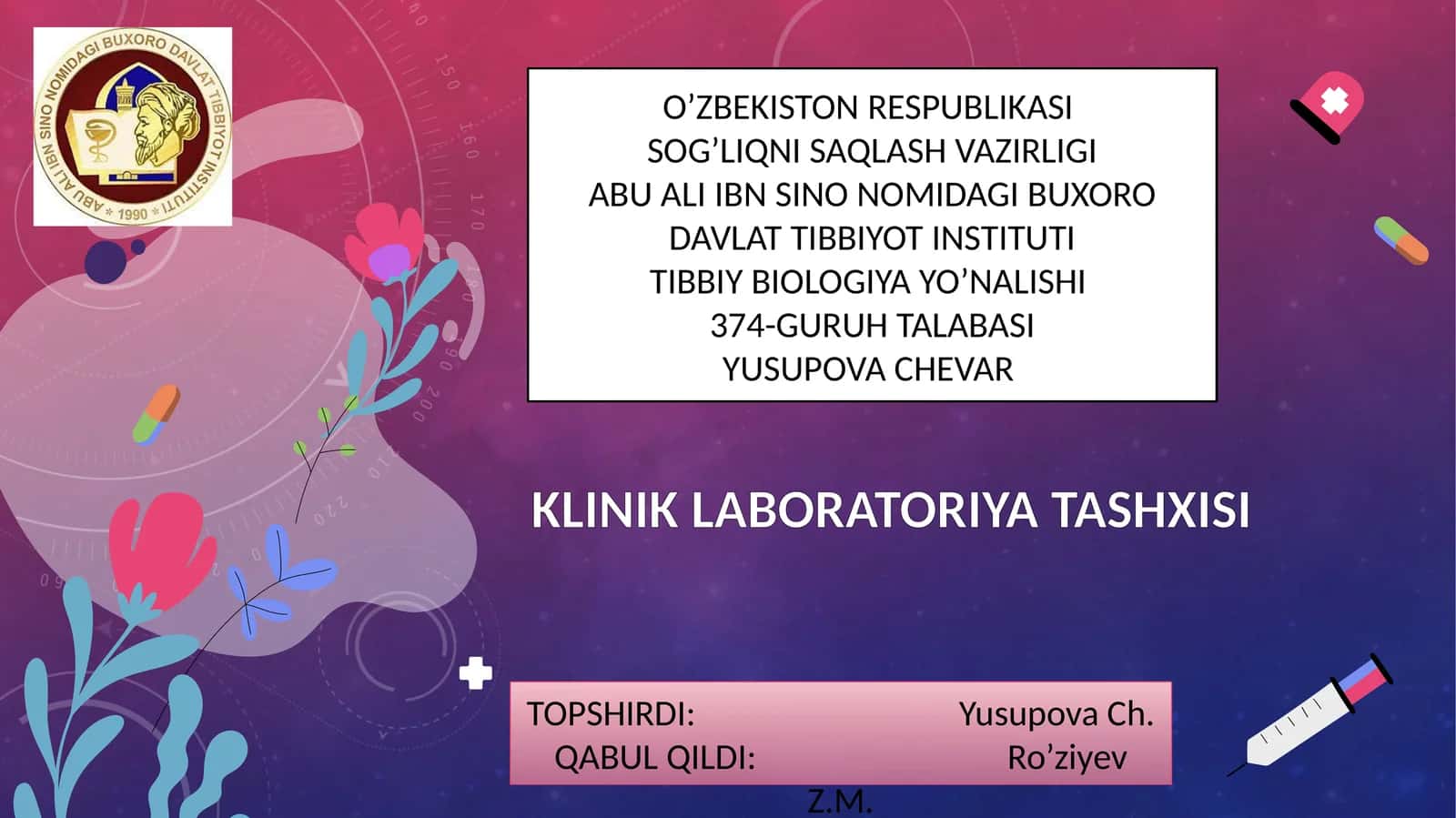 KLINIK LABORATORIYA TASHXISI 1