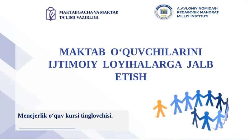 Menejerlik o'quv kursi tinglovchi 1