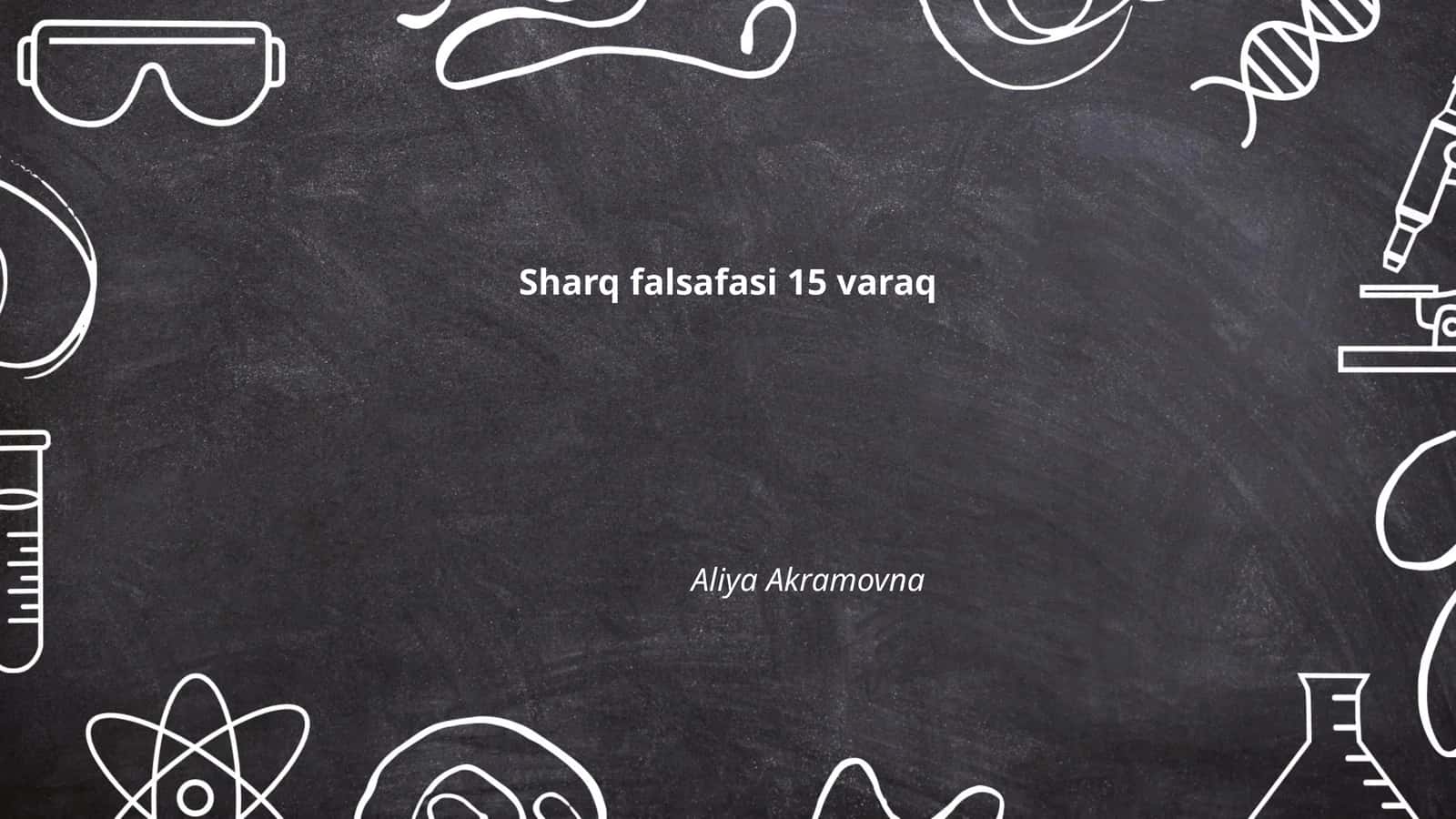 Sharq falsafasi 15 varaq 1