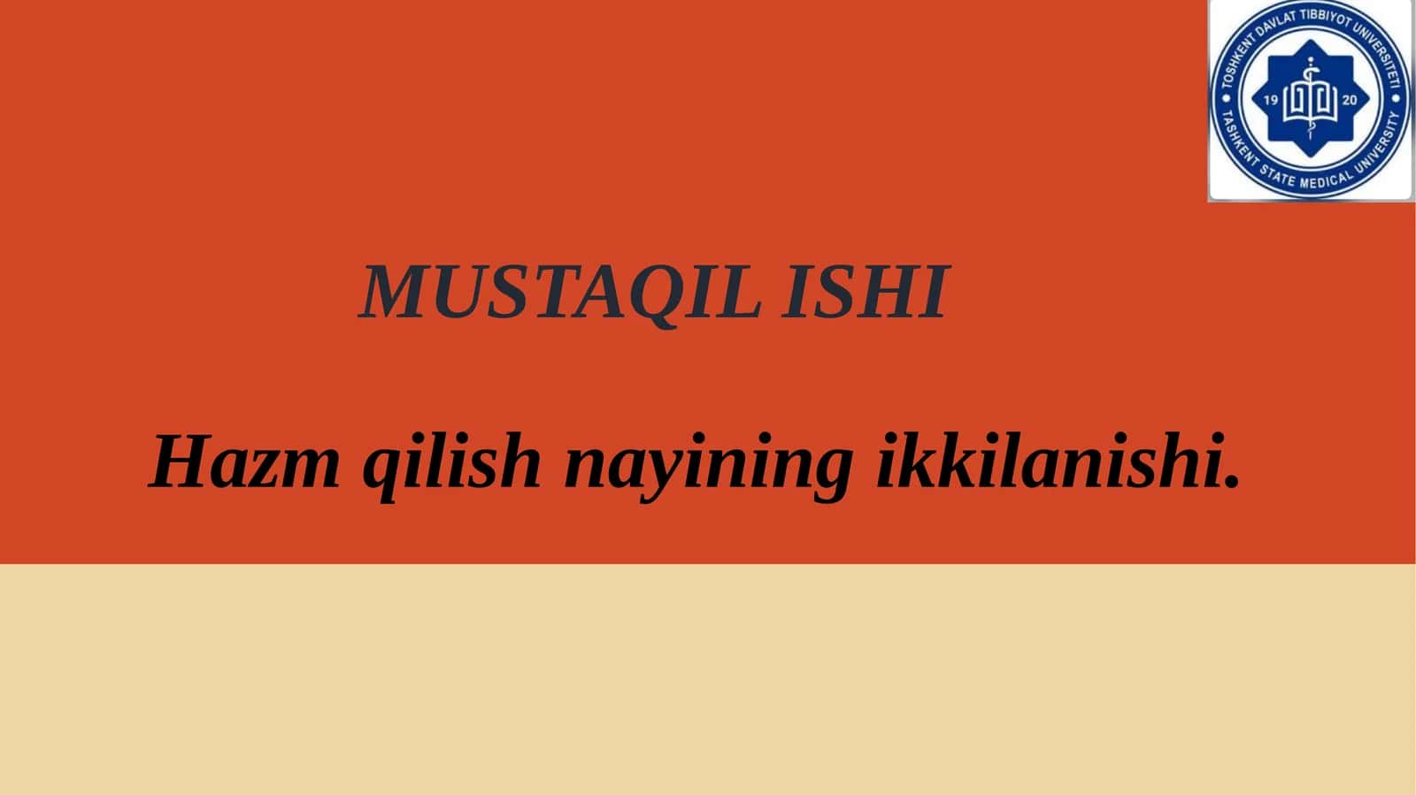 Hazm qilish nayining ikkilanishi 1