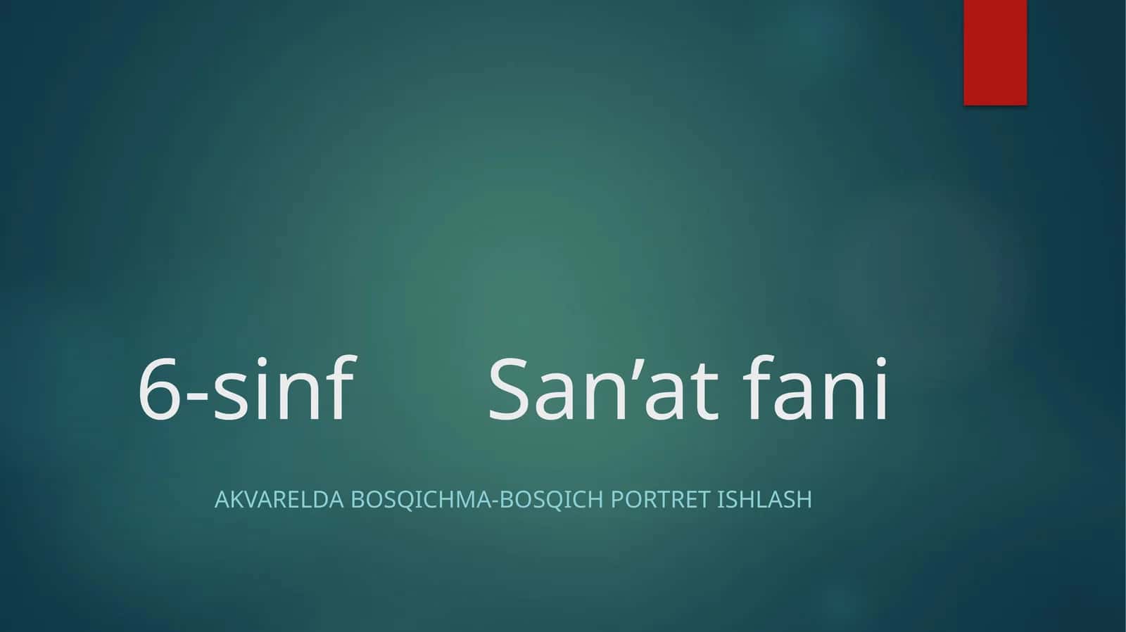 Akvarel dabosqichma-bosqich portret ishlash 1