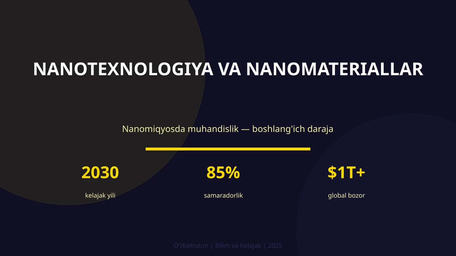 Nanotexnologiya va nanomateriallar 1