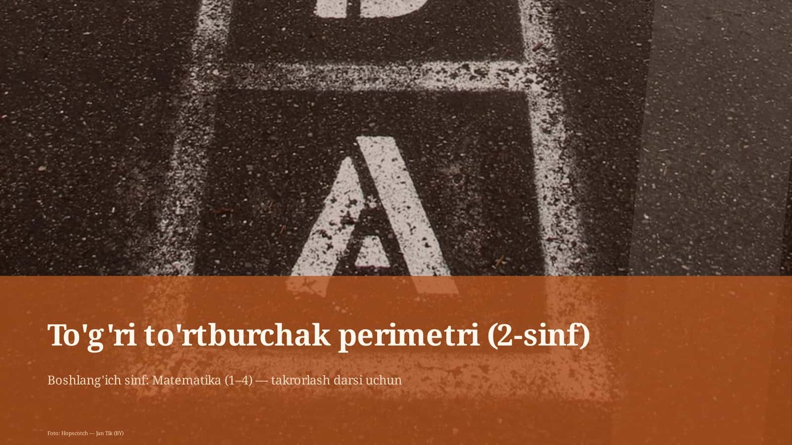 To'g'ri to'rtburchak perimetri (2-sinf) 1