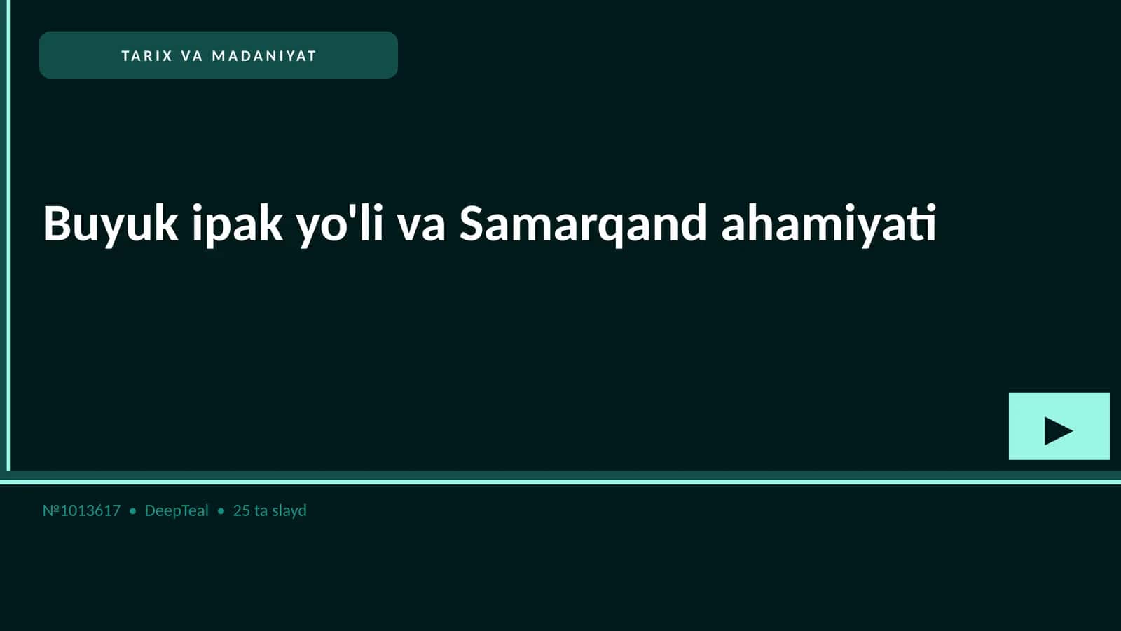 Buyuk ipak yo'li va Samarqand ahamiyati 1