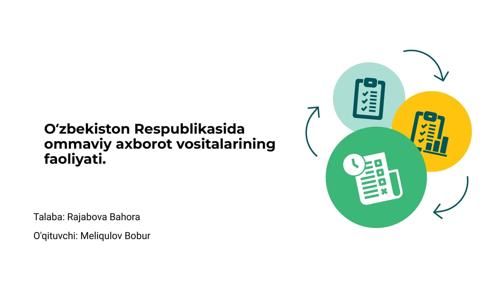 O‘zbekiston Respublikasida ommaviy axborot vositalarining faoliyati 1
